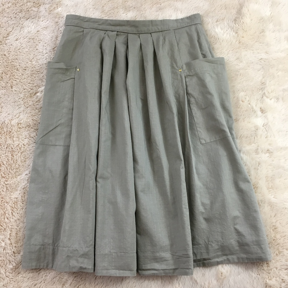 Anthropologie Odille pleated full skirt w pockets